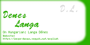 denes langa business card
