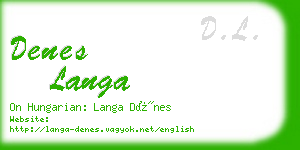 denes langa business card